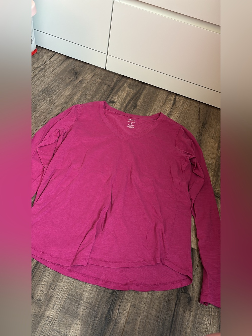 Sonoma Fuchsia Long-Sleeve V-Neck Top